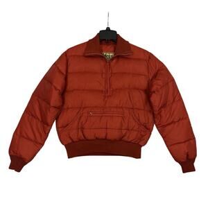 Vintage REI CO-OP Womens S Down Jacket Puffer 1/2 Half Zip Pulllover 80’s USA